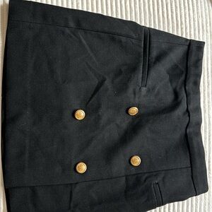 Black Skirt with Gold Buttons